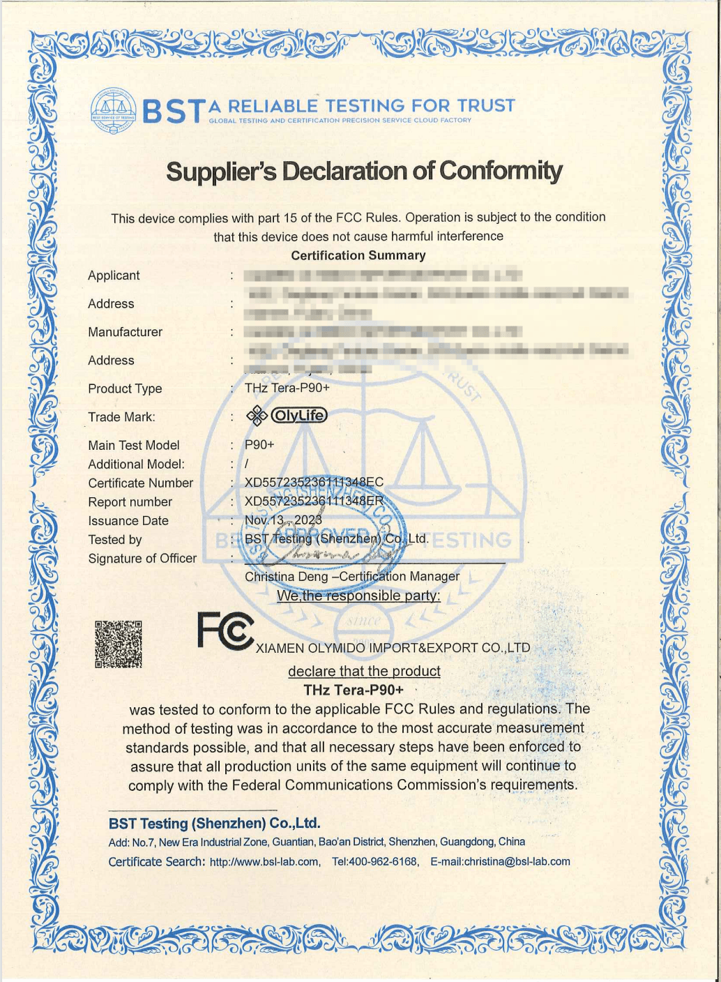 P90+ FCC document